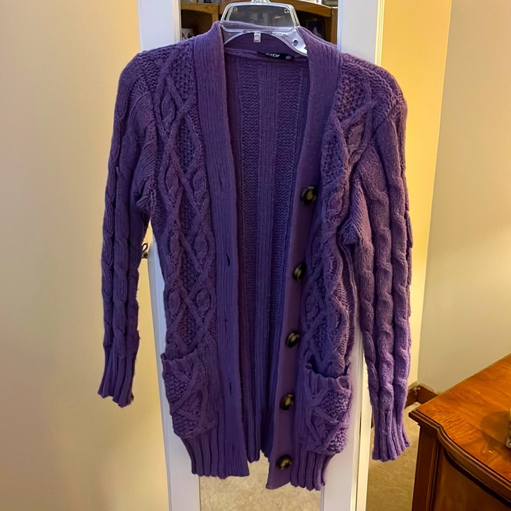 Purple cardigan by Lily